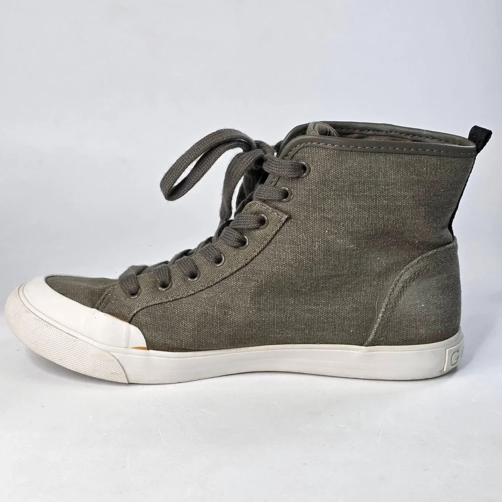 GBG Los Angeles by Guess Orliaz Olive Green Canvas High Top Sneakers Size 9.5 M